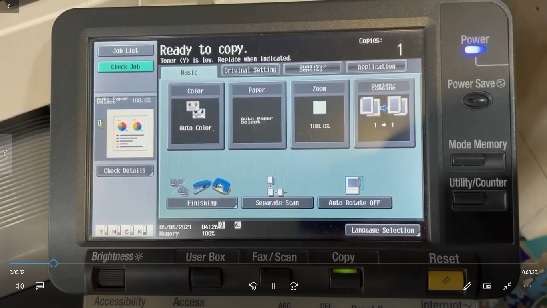 فیلم اموزشی تنظیم رنگ دستگاه فتوکپی کونیکا مینولتا c652 c552 c452